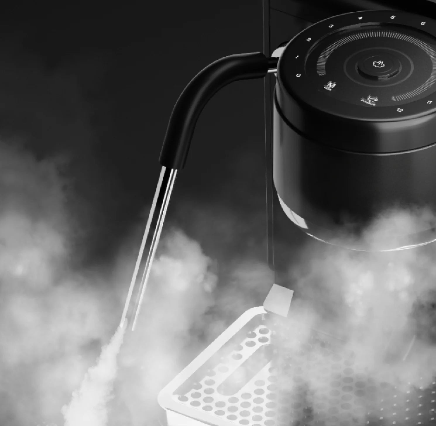 the Wendougee LITA Comes with 0.8 L insulated steam boiler feeds a cool-touch wand with enough power to texture a 500 ml jug of milk for two flat whites without drawing breath. Cool-touch means the wand shell stays safe to grip seconds after steaming, which matters if you pull back-to-back drinks. vellutto.eu