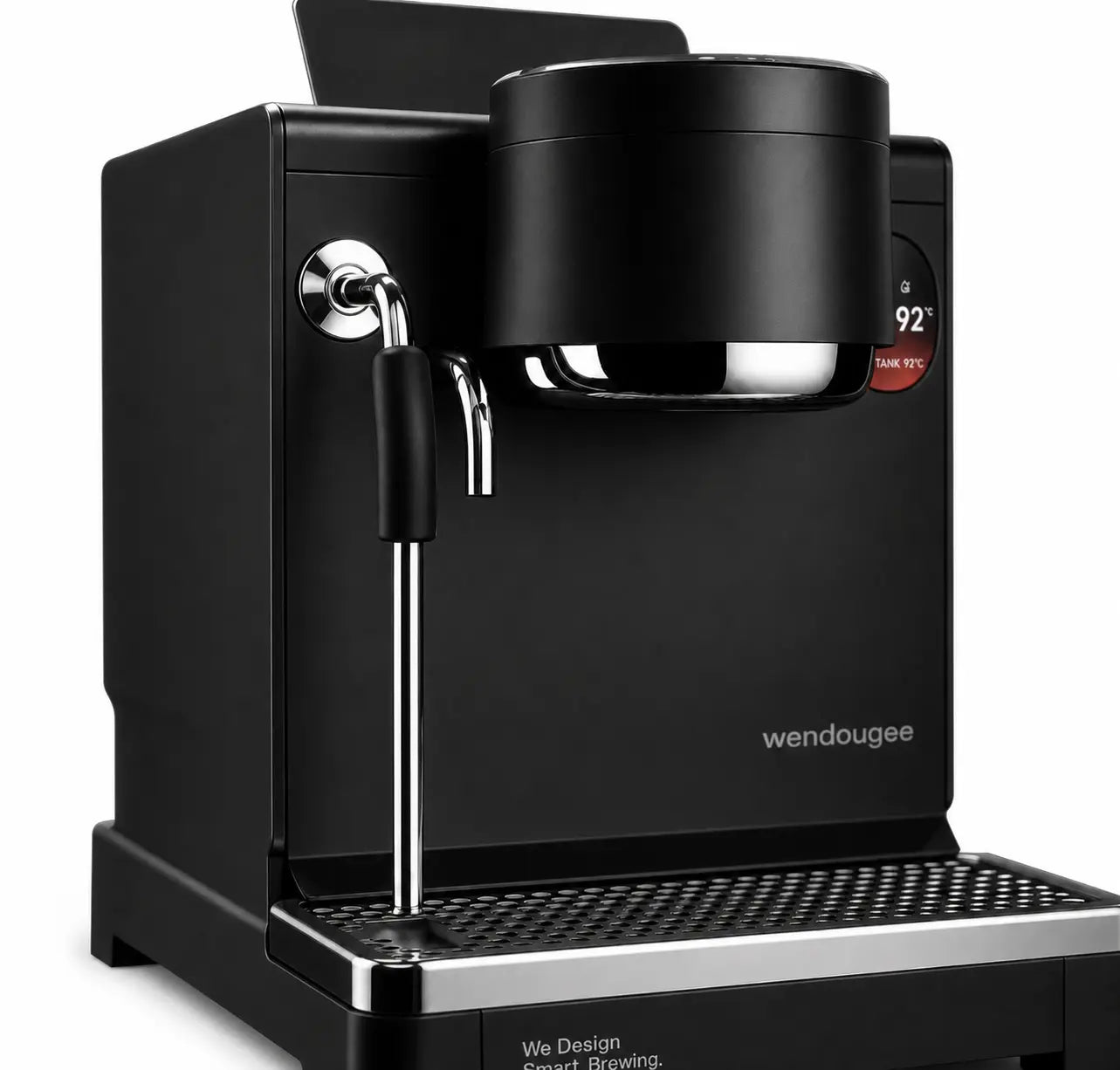 Wendougee LITA LA Black with hot water tap on white background