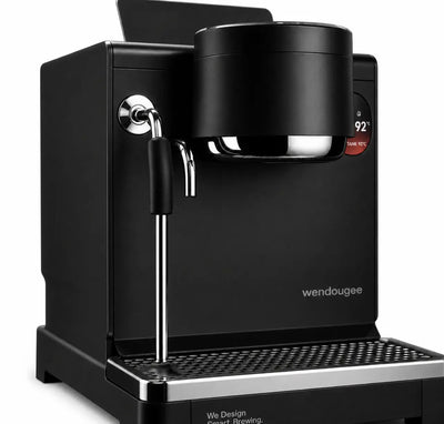 Wendougee LITA LA Black with hot water tap on white background