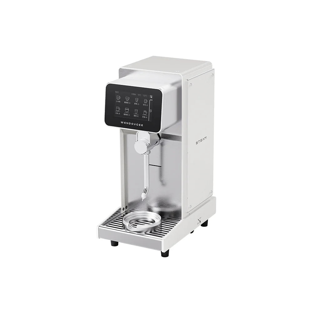 Wendougee Steam Pro white - Automatic Milk Frother on white backgraound | Vellutto