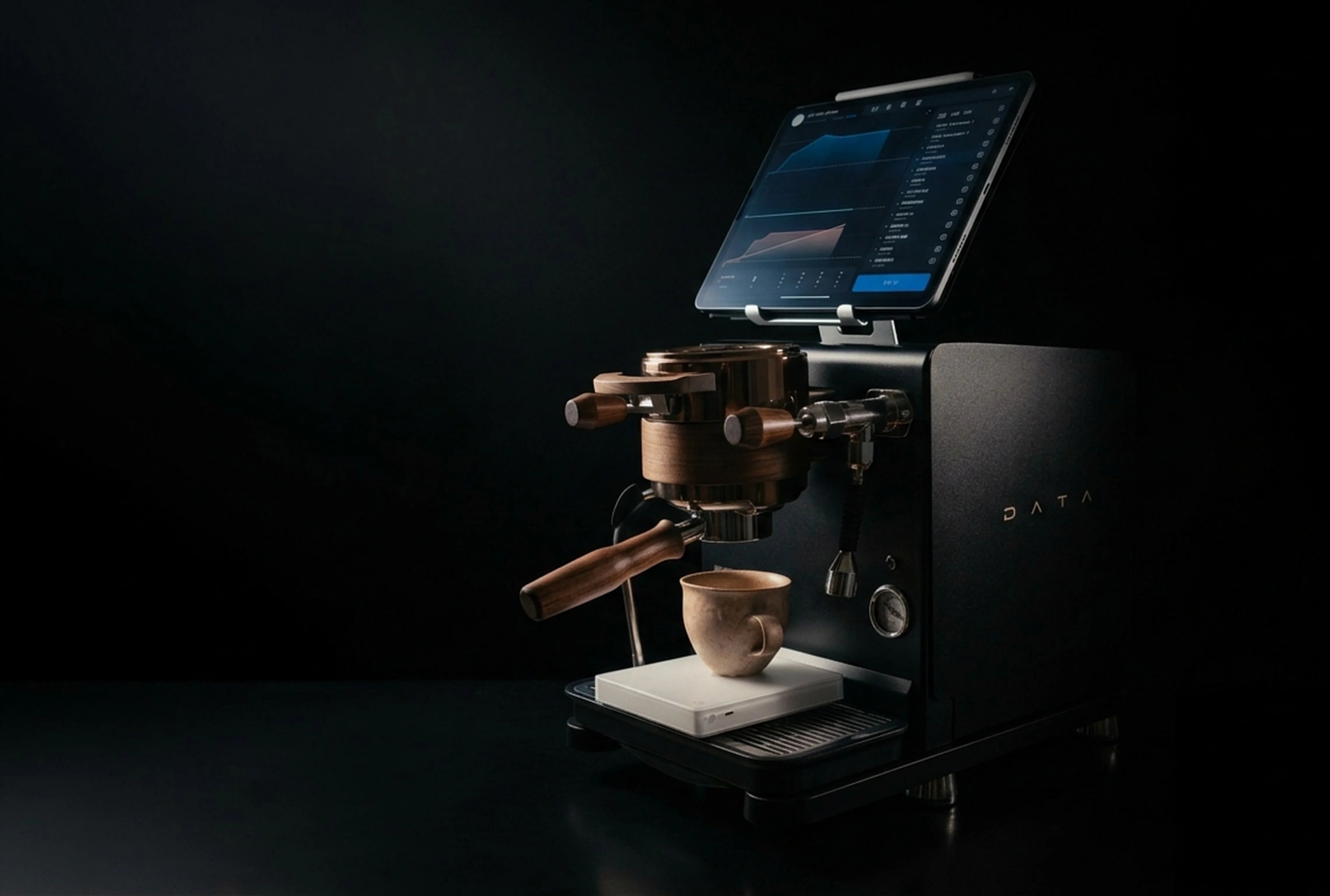 Load video: Wendougee DATA S promotional video showing the elegantly and the luxury of this double boiler and best profile and capable espresso machine