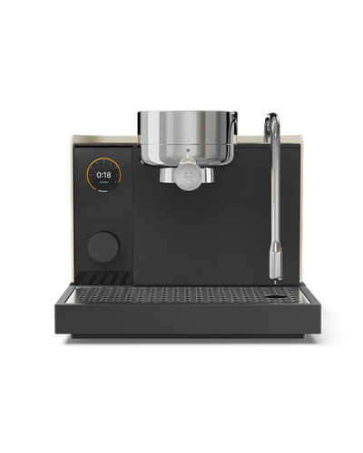 Fellow Espresso Series 1 Espresso Machine in sleek design with portafilter and brew timer display.